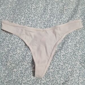 PINK Victoria's Secret Nude Ribbed Bikini Bottom